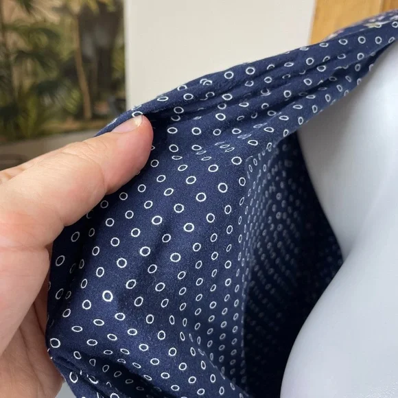 Fever Blue Floral Long Sleeves Zip Up Gathered Hem Relaxed Lightweight Jacket - Picture 14 of 14